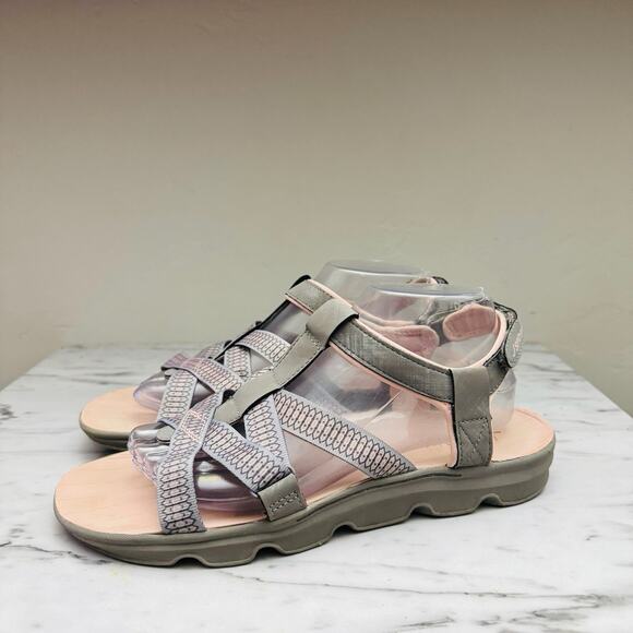 Jsport By Jambu Kaia Gray And Pink Strappy Sandal Women’s Size 10 - Picture 1 of 10